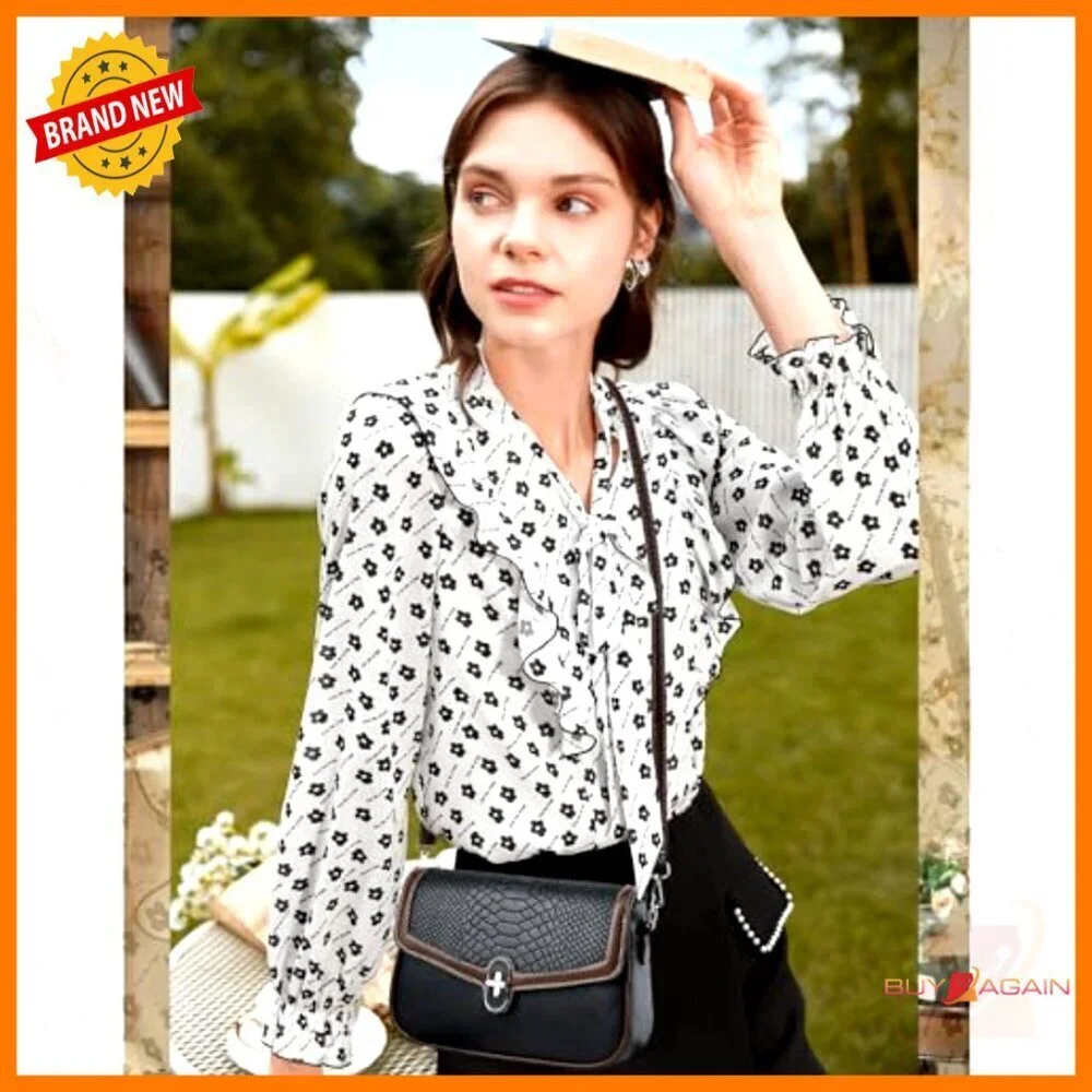 Mini Crossbody Bag PU Leather Shoulder Purse Multiple Pockets